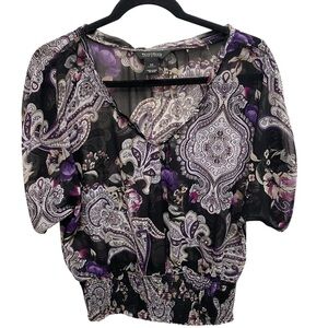 White House Black Market women’s paisley blouse fairy grunge size XS